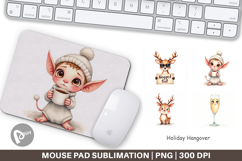 Mouse Pad Watercolor Holiday Hangover Product Image 1