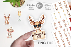 Sticker Watercolor Holiday Hangover Product Image 1