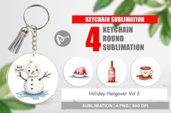 Keychain Watercolor Holiday Hangover Product Image 1
