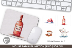 Mouse Pad Watercolor Holiday Hangover Product Image 1
