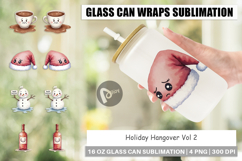 Glass Can Watercolor Holiday Hangover Product Image 1