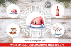 Wind Spinner Watercolor Holiday Hangover Product Image 1