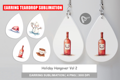 Earring Watercolor Holiday Hangover Product Image 1