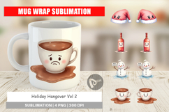 Mug Wrap Watercolor Holiday Hangover Product Image 1