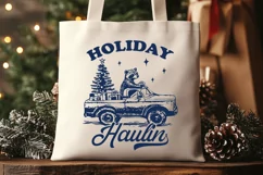 Holiday Haulin' Christmas SVG | Raccoon in Pickup Truck PNG Product Image 2