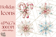 Holiday Icons Clipart PNG, Festive Christmas Clip Art Product Image 1