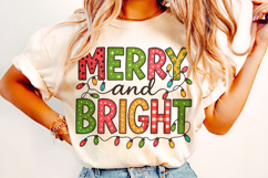 Merry And Bright PNG, Holiday PNG, Christmas Lights PNG Product Image 2