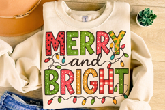Merry And Bright PNG, Holiday PNG, Christmas Lights PNG Product Image 5