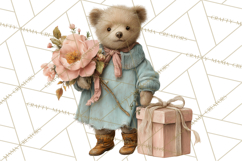 Christmas Morning Clipart, Holiday Kids Digital Art PNG Product Image 5