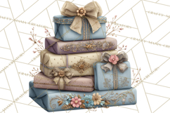 Christmas Morning Clipart, Holiday Kids Digital Art PNG Product Image 2