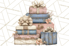 Christmas Morning Clipart, Holiday Kids Digital Art PNG Product Image 3