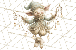 Christmas Morning Clipart, Holiday Kids Digital Art PNG Product Image 2