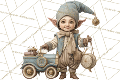 Christmas Morning Clipart, Holiday Kids Digital Art PNG Product Image 3