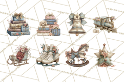 Christmas Morning Clipart, Holiday Kids Digital Art PNG Product Image 3