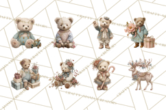 Christmas Morning Clipart, Holiday Kids Digital Art PNG Product Image 5