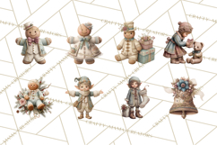 Christmas Morning Clipart, Holiday Kids Digital Art PNG Product Image 2