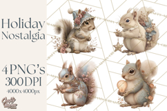 Christmas Morning Clipart, Holiday Kids Digital Art PNG Product Image 1