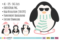 winter penguin svg for diy projects