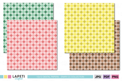 Festive plaid paper bundle with modern pastel tones, perfect for Christmas cards, scrapbooking, and packaging.