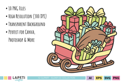christmas character png illustrations for diy projects