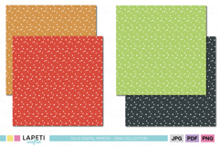 Festive polka dot digital papers in bold Christmas tones, perfect for seasonal crafts, cards, and wrapping.