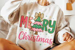 Merry Christmas PNG, Holiday PNG, Preppy PNG, Santa PNG Product Image 1