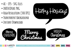 christmas text designs for stickers and crafts