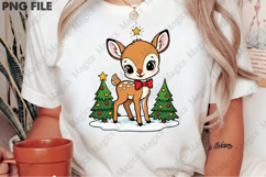 Holiday Retro Reindeer Christmas Png Product Image 2
