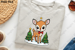 Holiday Retro Reindeer Christmas Png Product Image 3