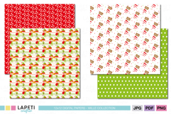 Holiday scrapbook paper collection with Christmas elf designs