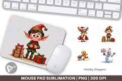 Holiday Shoppers Mouse Pad Product Image 1