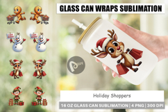 Holiday Shoppers Glass Can Product Image 1