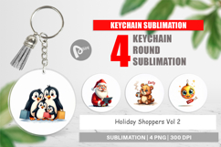 Holiday Shoppers Keychain Product Image 1