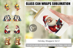 Holiday Shoppers Glass Can Product Image 1