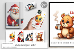 Holiday Shoppers Digital Paper Product Image 1