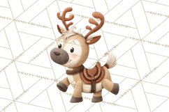 Christmas Sleighs Clipart PNG, Holiday Vehicles &amp; Reindeer Product Image 2