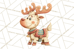 Christmas Sleighs Clipart PNG, Holiday Vehicles &amp; Reindeer Product Image 3