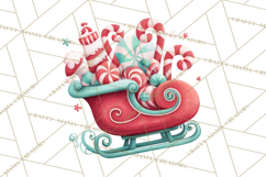Christmas Sleighs Clipart PNG, Holiday Vehicles &amp; Reindeer Product Image 3
