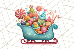 Christmas Sleighs Clipart PNG, Holiday Vehicles & Reindeer Product Image 4