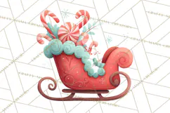 Christmas Sleighs Clipart PNG, Holiday Vehicles & Reindeer Product Image 5