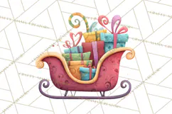 Christmas Sleighs Clipart PNG, Holiday Vehicles & Reindeer Product Image 3