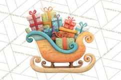 Christmas Sleighs Clipart PNG, Holiday Vehicles & Reindeer Product Image 2