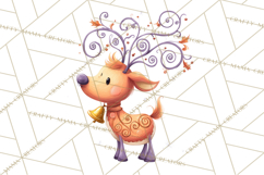 Christmas Sleighs Clipart PNG, Holiday Vehicles &amp; Reindeer Product Image 3