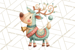 Christmas Sleighs Clipart PNG, Holiday Vehicles &amp; Reindeer Product Image 5