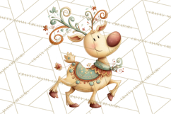 Christmas Sleighs Clipart PNG, Holiday Vehicles &amp; Reindeer Product Image 2