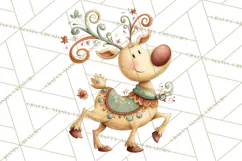Christmas Sleighs Clipart PNG, Holiday Vehicles & Reindeer Product Image 2