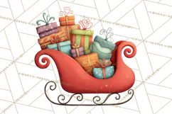 Christmas Sleighs Clipart PNG, Holiday Vehicles & Reindeer Product Image 3