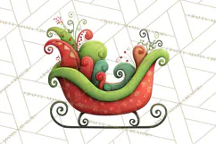 Christmas Sleighs Clipart PNG, Holiday Vehicles & Reindeer Product Image 4