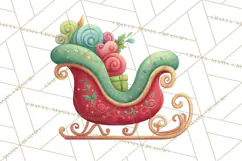 Christmas Sleighs Clipart PNG, Holiday Vehicles & Reindeer Product Image 3
