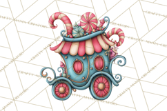 Christmas Sleighs Clipart PNG, Holiday Vehicles &amp; Reindeer Product Image 5